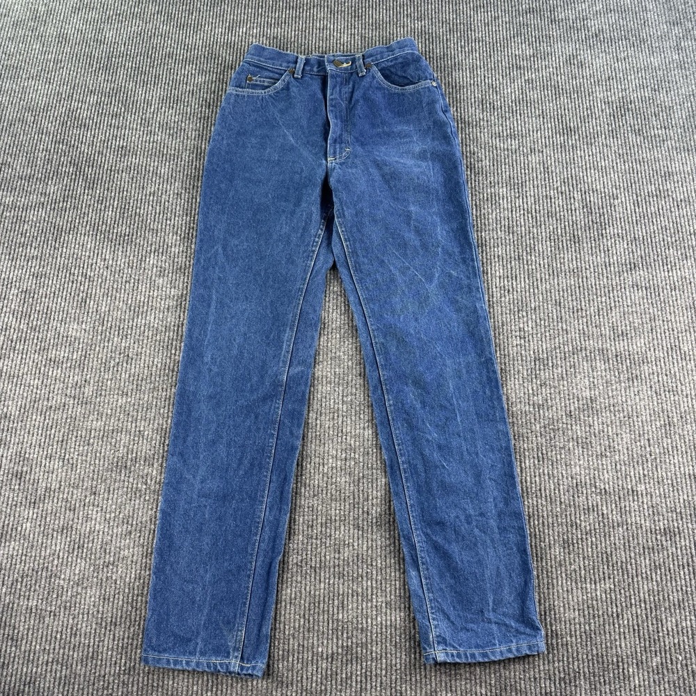 Vintage Lee Jeans Women 10 Medium Blue Denim USA Made 27.5x32 High Rise